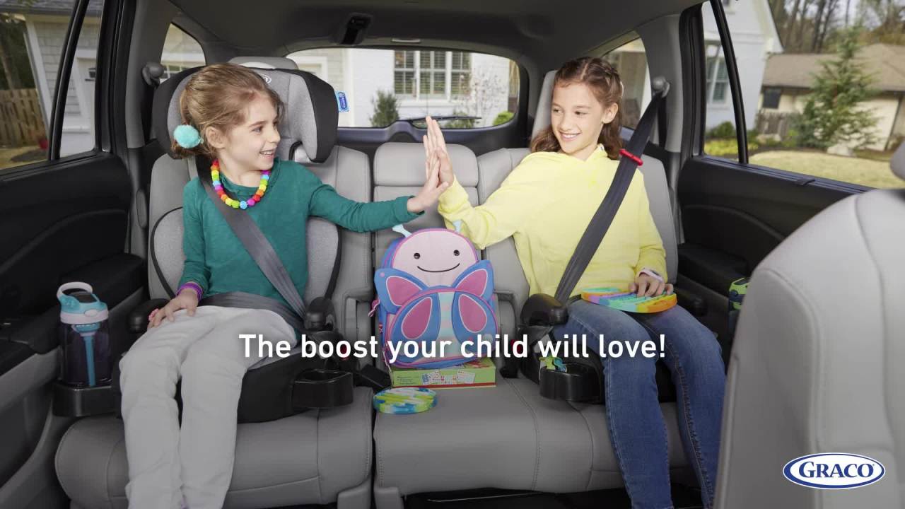 thumbnail video image 3 of Graco TurboBooster 2.0 Highback Booster Seat, Declan, Grey, 3 of 9