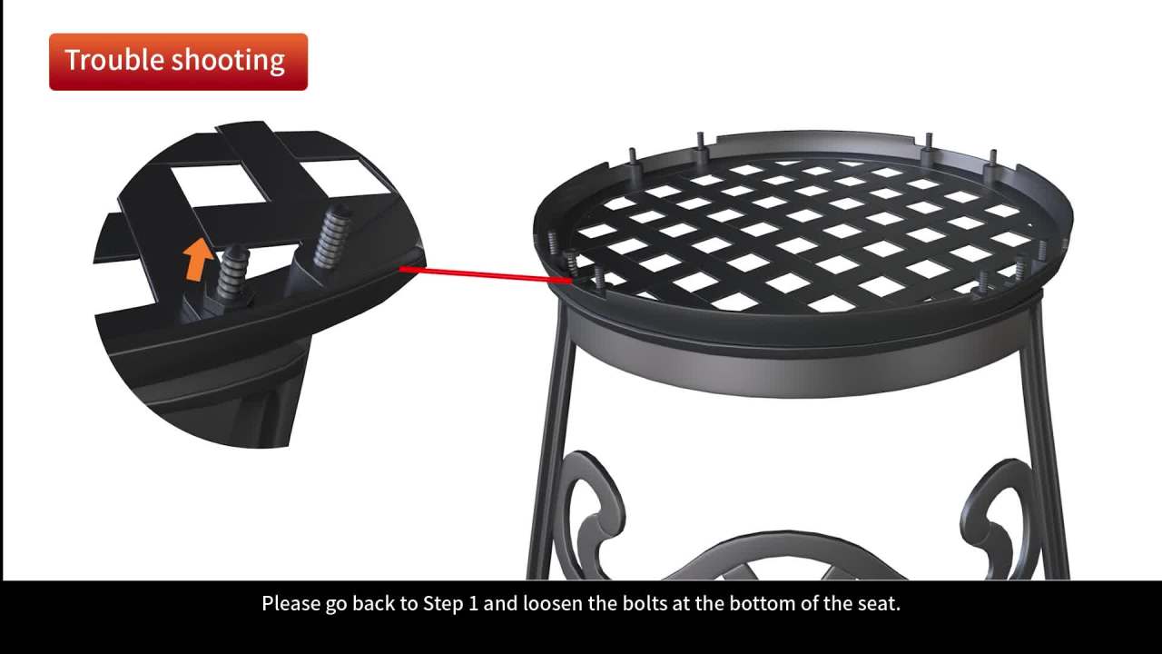 thumbnail video image 2 of GDF Studio Pisa Cast Aluminum 3-Piece Outdoor Bistro Set with Ice Bucket, Brown, 2 of 9