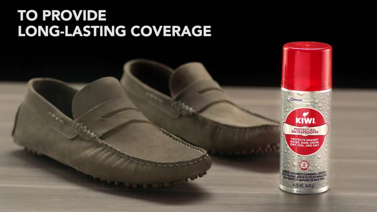 thumbnail video image 7 of Kiwi Protect-All Clear Fabric Protector 4.25 oz, 7 of 7