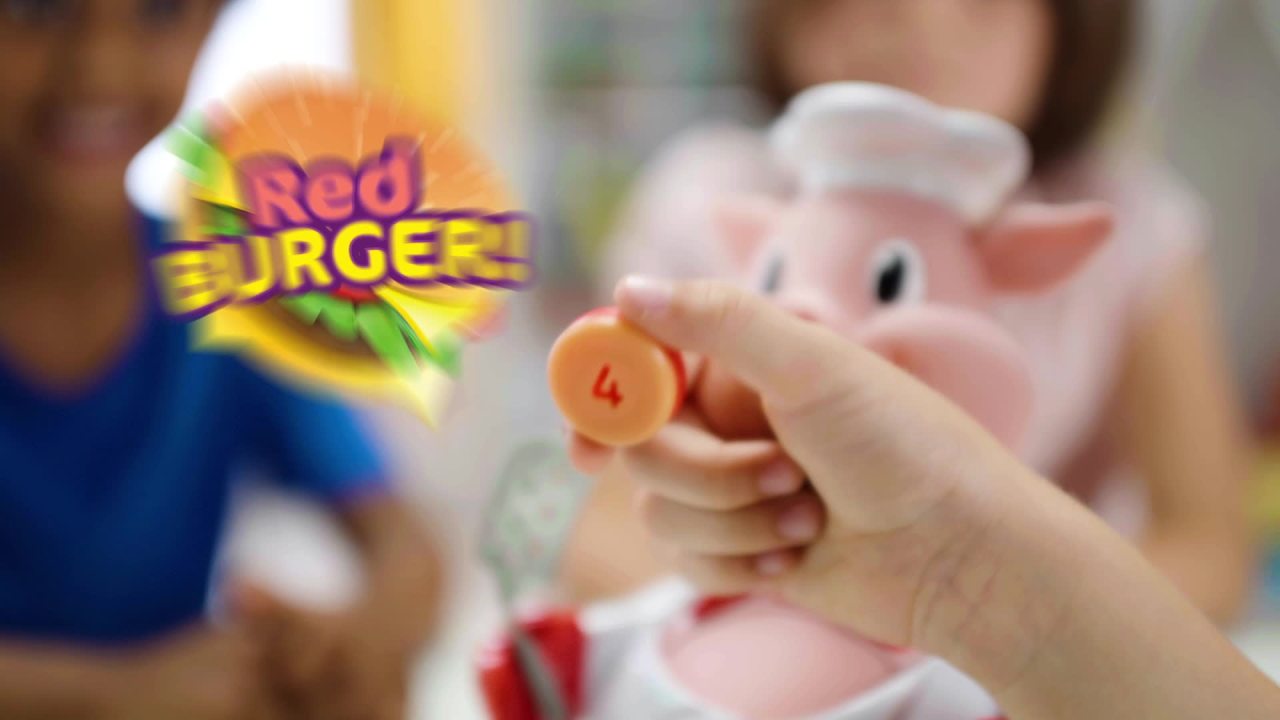 thumbnail video image 2 of (2 pack) Goliath Pop the Pig Children's Game - Belly-Busting Fun, Feed Him Burgers, His Belly Grows, 2 of 14