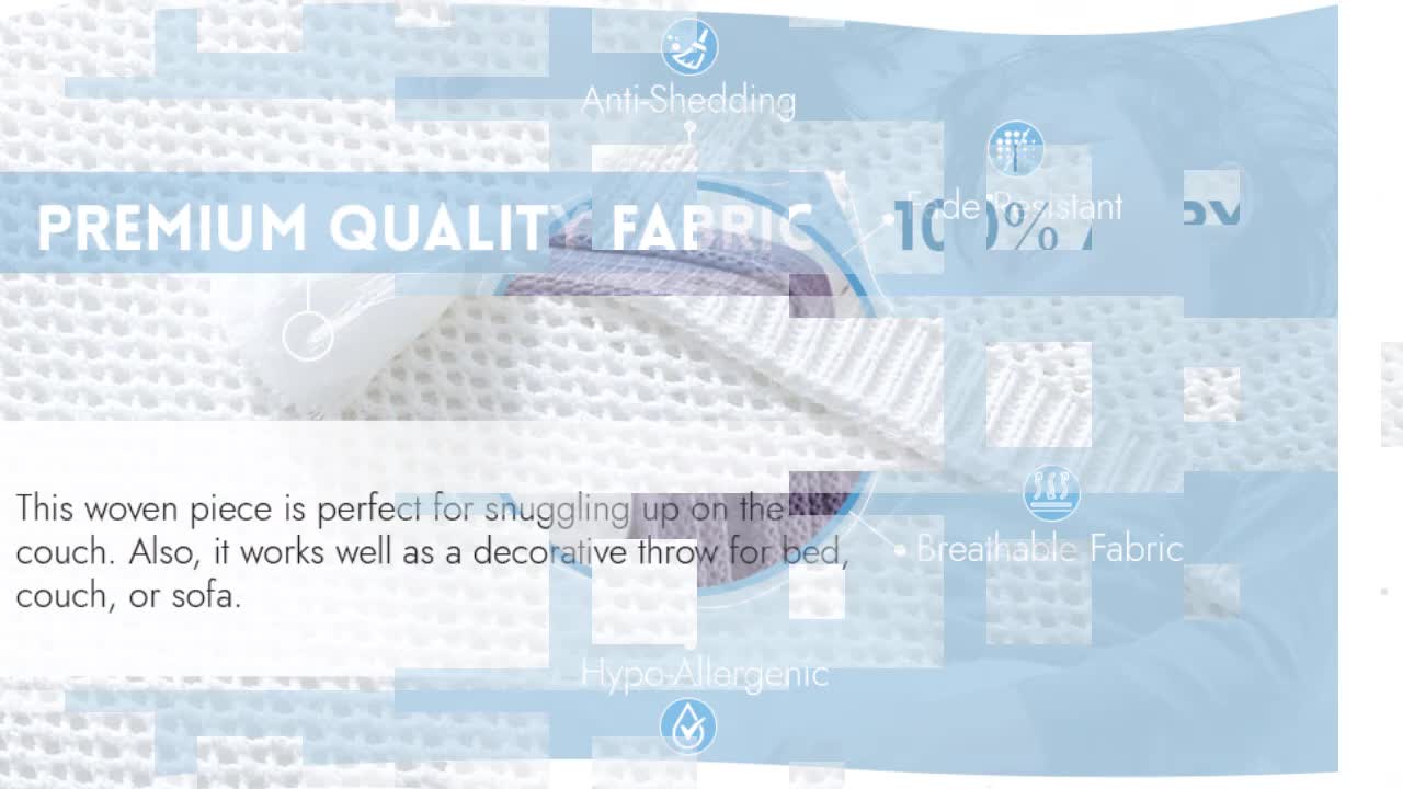 thumbnail video image 2 of Maryjane Throw-Wool-like-4 Corner Tassel-Cozy, 2 of 10