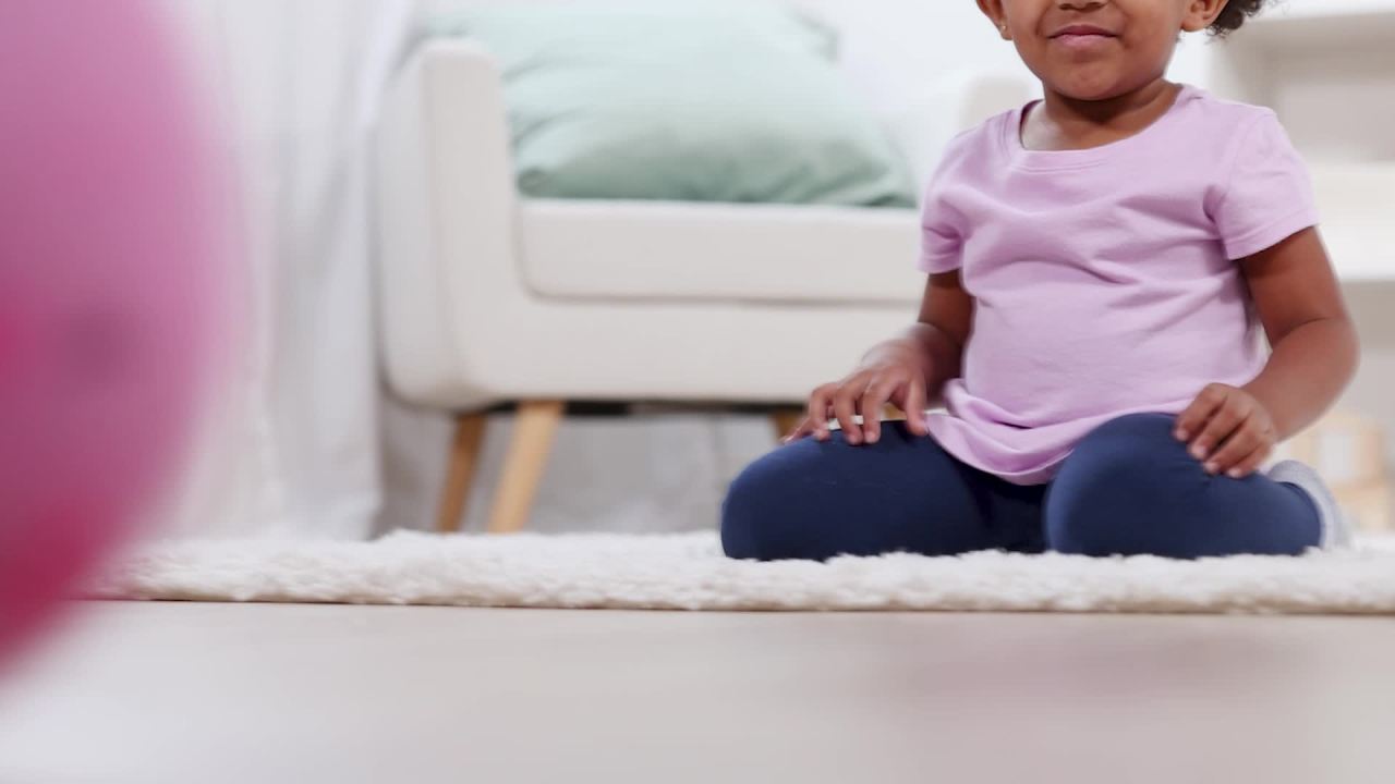 thumbnail video image 2 of Melissa & Doug Sunny Patch Cutie Pie Butterfly Classic Rubber Kickball, 2 of 10