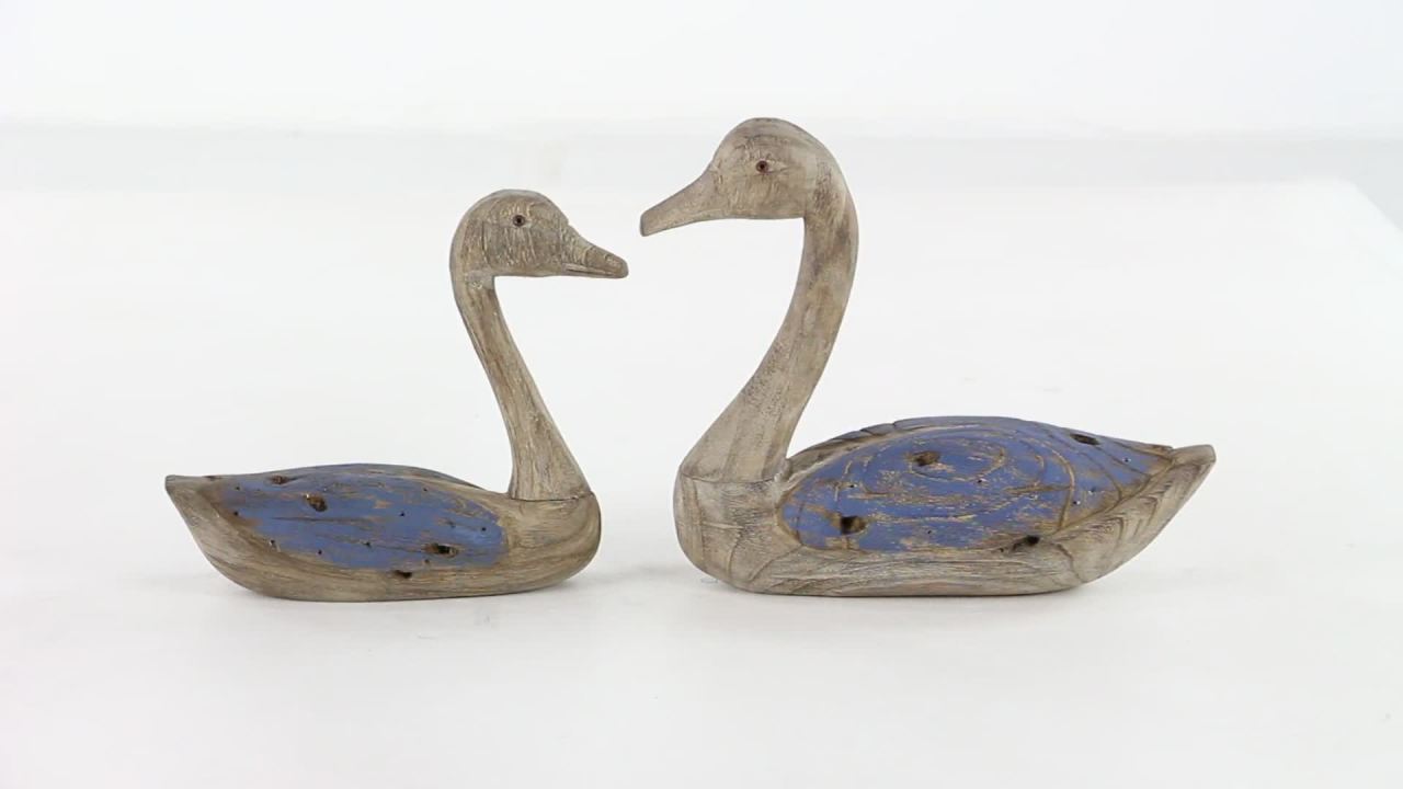 thumbnail video image 2 of DecMode 9" Duck Garden Sculpture (2 Pack), 2 of 11