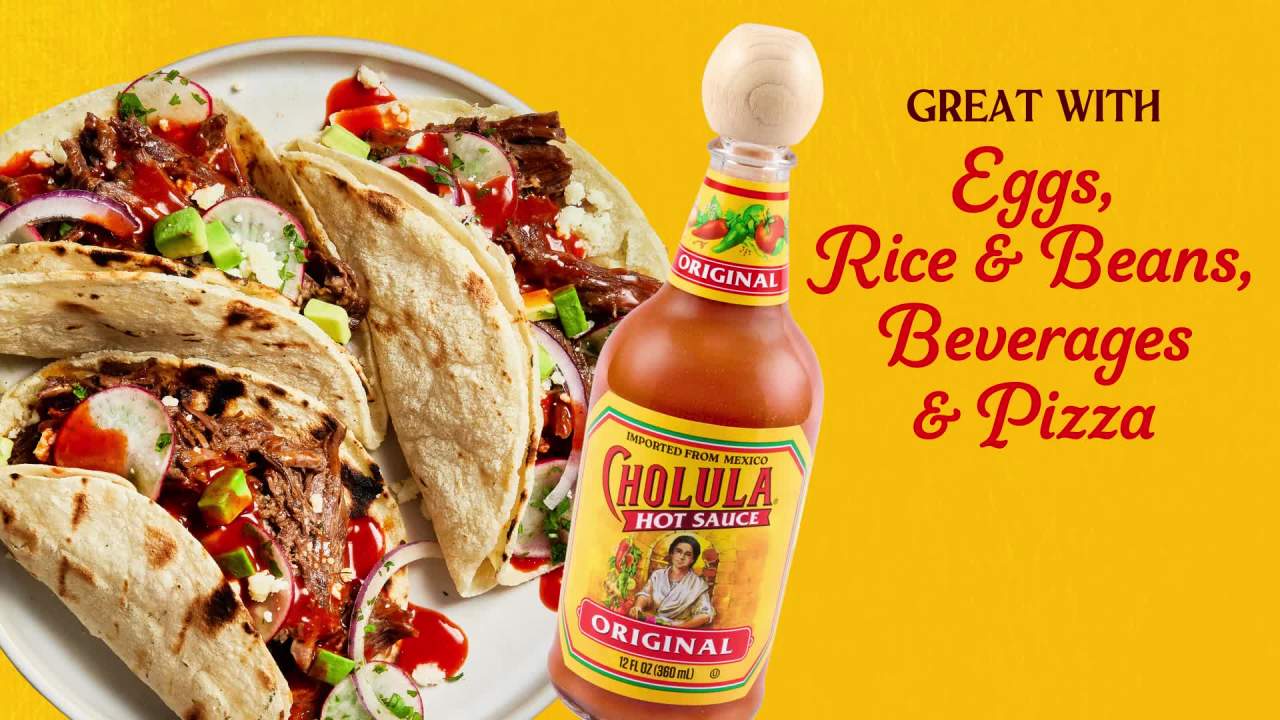 thumbnail video image 2 of (2 pack) Cholula Kosher Original Hot Sauce, 12.0 fl oz Bottle, 2 of 30