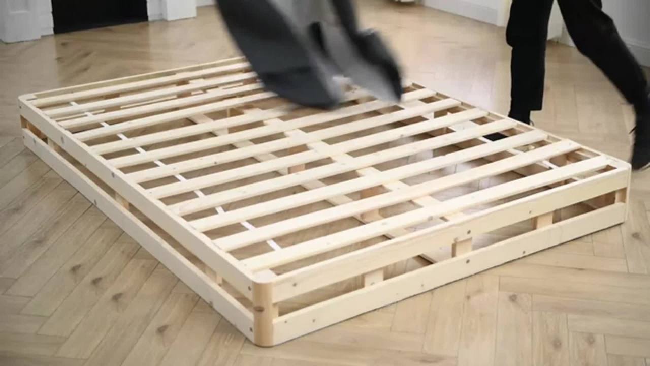 thumbnail video image 2 of Hercules 4" Low Profile Foundation Mattress Box Spring Replacement, Twin, 2 of 13