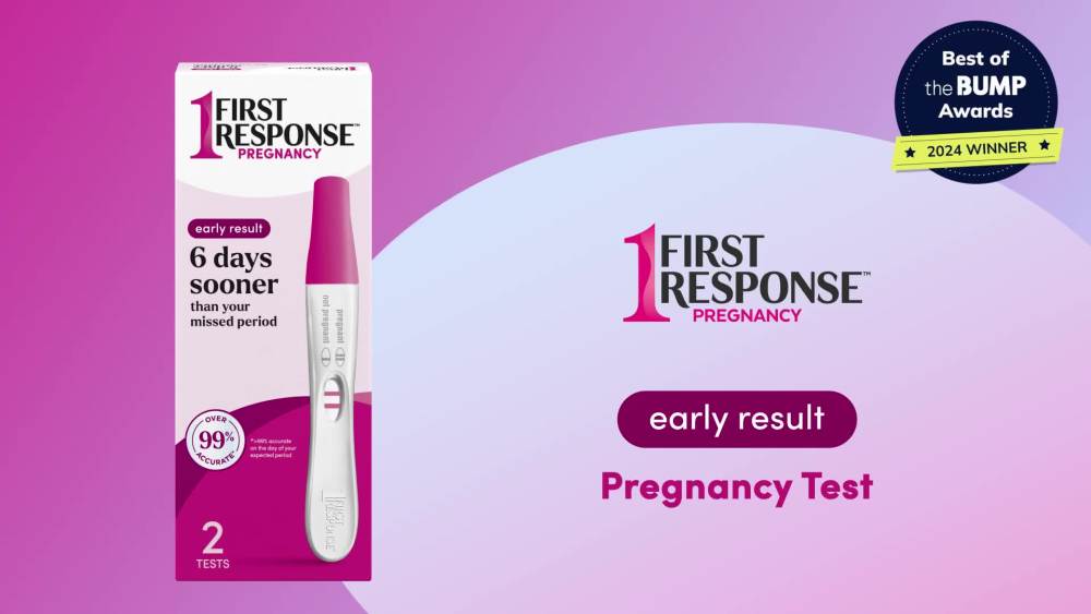 thumbnail video image 2 of First Response Early Result Pregnancy Test Sticks, 3 Minute Results, 2 Count, 2 of 14