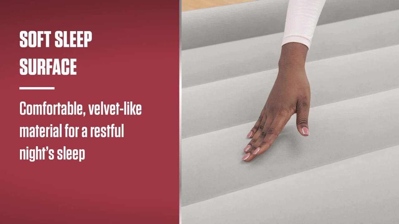 thumbnail video image 2 of Bestway 90533E Coleman Tritech Air Mattress Queen 22" with Built-in AC Pump, Gray, Queen, 2 of 16