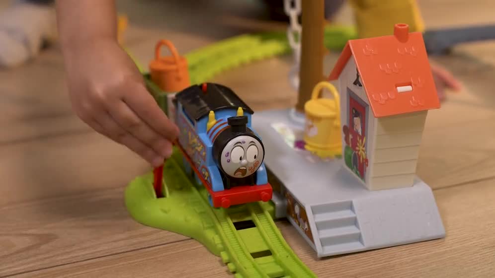 thumbnail video image 2 of Thomas & Friends Paint Delivery Motorized Train and Track Playset for Preschool Kids, 2 of 7