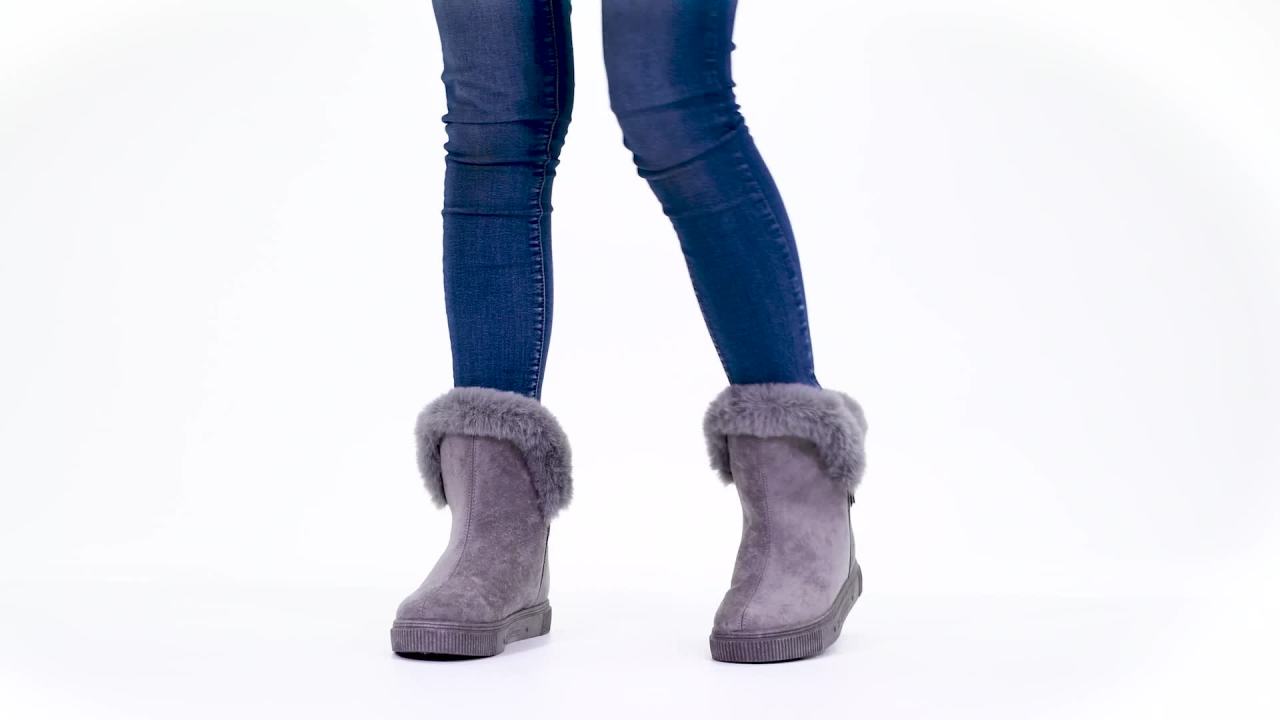 thumbnail video image 2 of Brinley Co. Womens Faux Fur Lined Winter Boot, 2 of 8