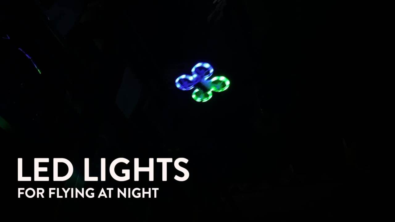 thumbnail video image 3 of Sharper Image® 2.4GHz RC Glow Up Stunt Drone with LED Lights, Mini Remote Controlled Quadcopter with Assisted Landing, Small Plane for Kids and Beginners, Wireless and Rechargeable, 3 of 12