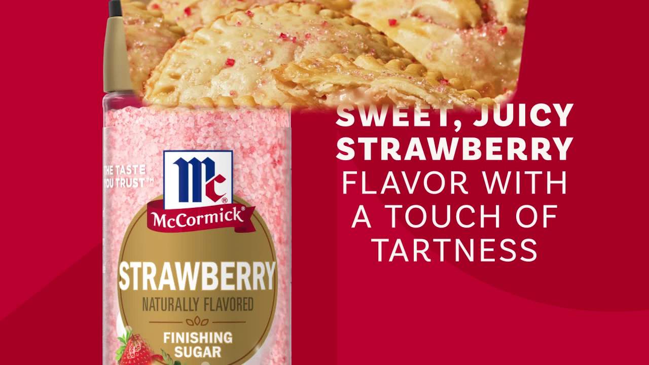 thumbnail video image 2 of McCormick Strawberry Finishing Sugar, 3.67 oz Bottle, 2 of 22