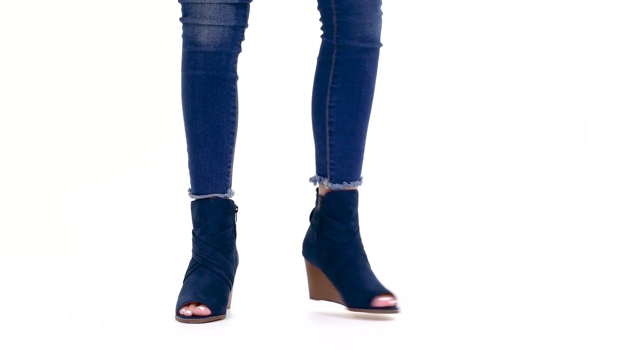 thumbnail video image 2 of Brinley Co. Womens Wedge Bootie, 2 of 8