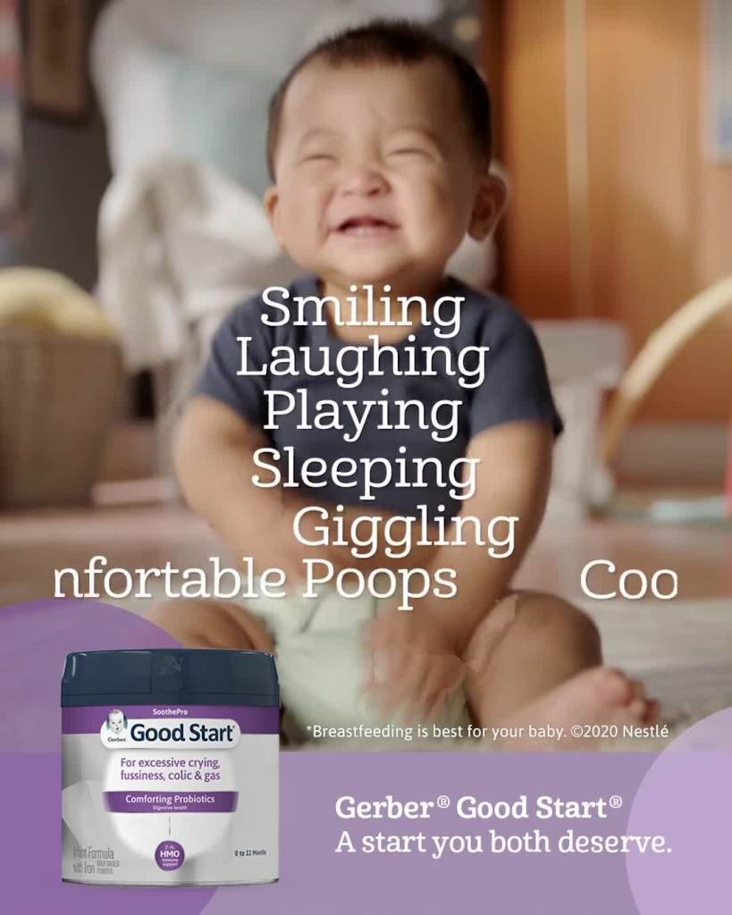 thumbnail video image 2 of Gerber Good Start SoothePro (HMO) Powder Infant Formula, Stage 1, 19.4 oz, 2 of 10