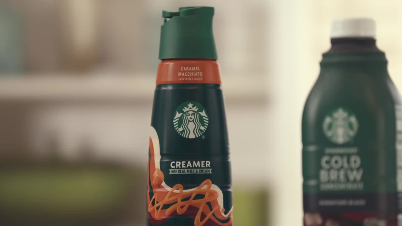 thumbnail video image 2 of Starbucks Irish Cream Coffee Creamer, Chocolate & Vanilla Flavored Liquid Creamer with other natural flavors, 28 fl oz bottle, 2 of 7