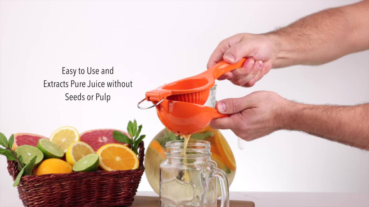 thumbnail video image 2 of IMUSA  12pc Shelf Display Cast Aluminum Lemon Squeezer, Yellow, 2 of 3