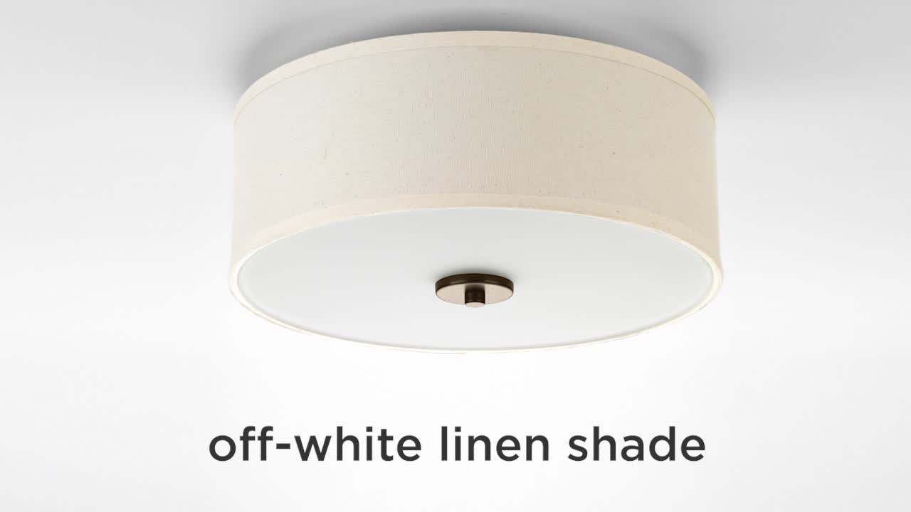 thumbnail video image 2 of Inspire Collection Two-Light 13" Flush Mount, 2 of 13