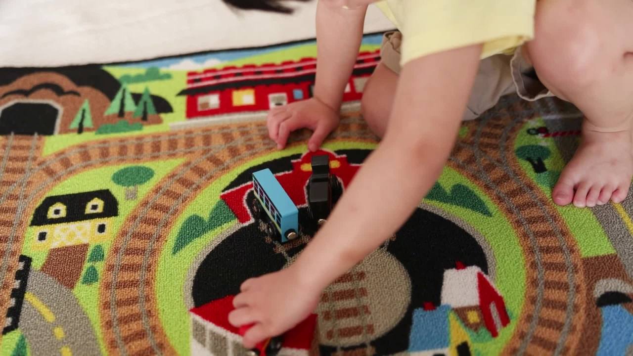 thumbnail video image 2 of Melissa & Doug Wooden Magnetic Train Cars - 8 Piece Educational and Skill-Building Wooden Toy for Boys and Girls, 2 of 10