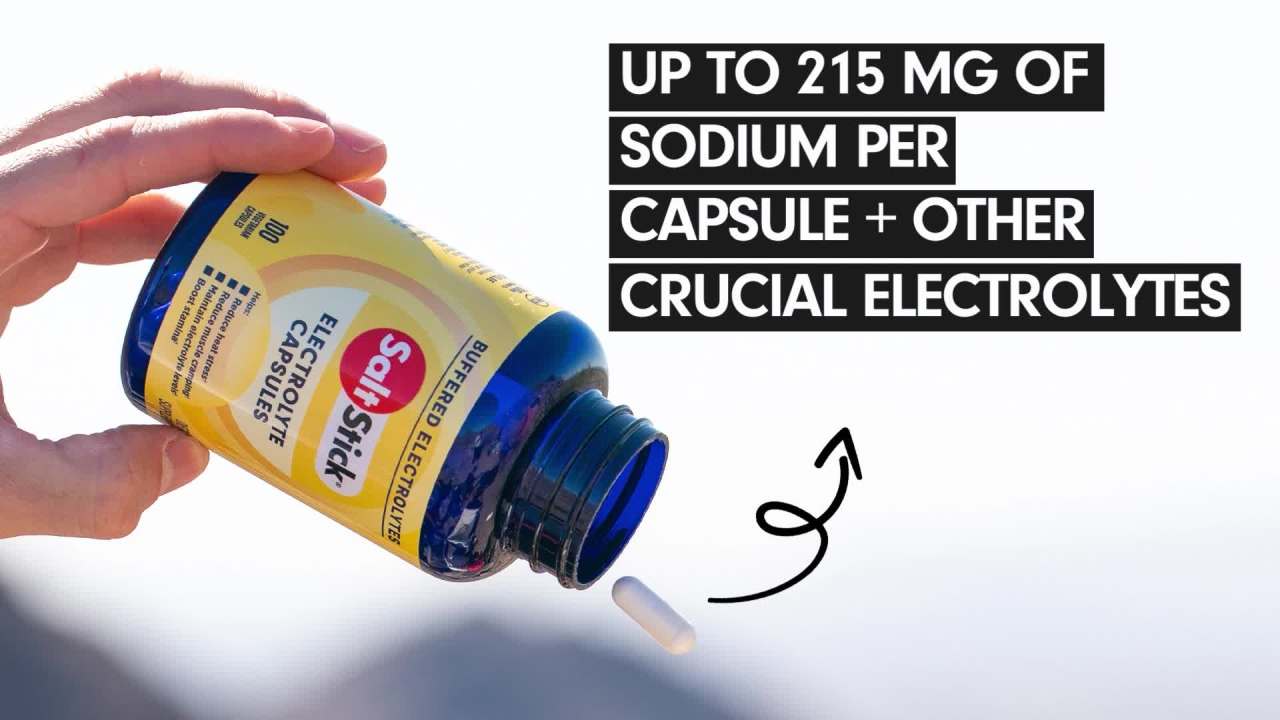 thumbnail video image 2 of SaltStick Electrolyte Capsules with Vitamin D, Salt Pills for Running and Sports, 100 Capsules, 2 of 9