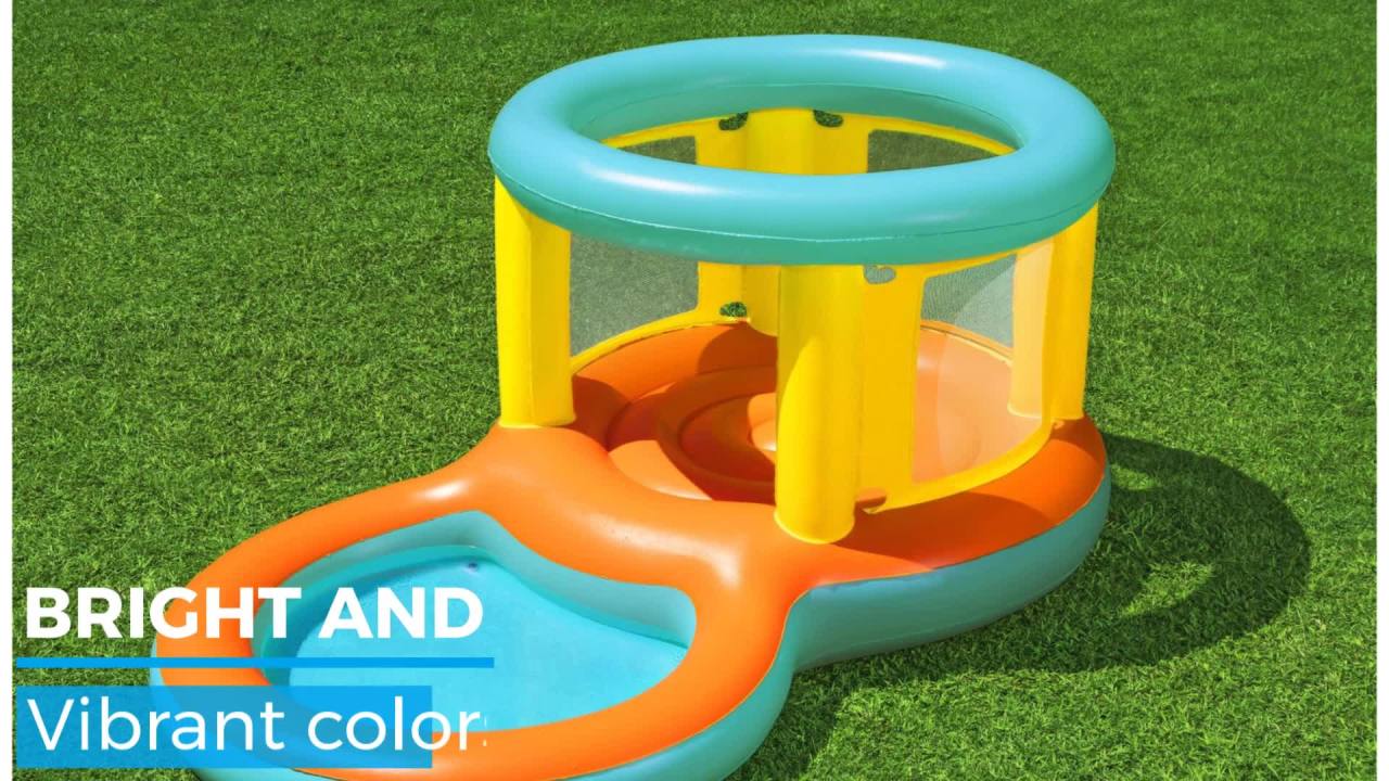 thumbnail video image 2 of Bestway - H2OGO! Jumptopia Bouncer and Play Pool, 2 of 12