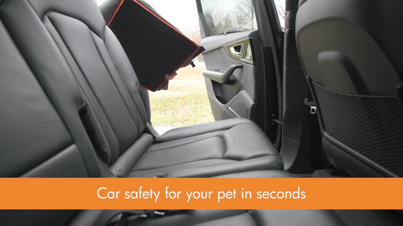 thumbnail video image 2 of K&H Pet Products Buckle N' Go Dog Car Seat for Pets Tan Large 21 X 19 X 19 Inches, 2 of 9