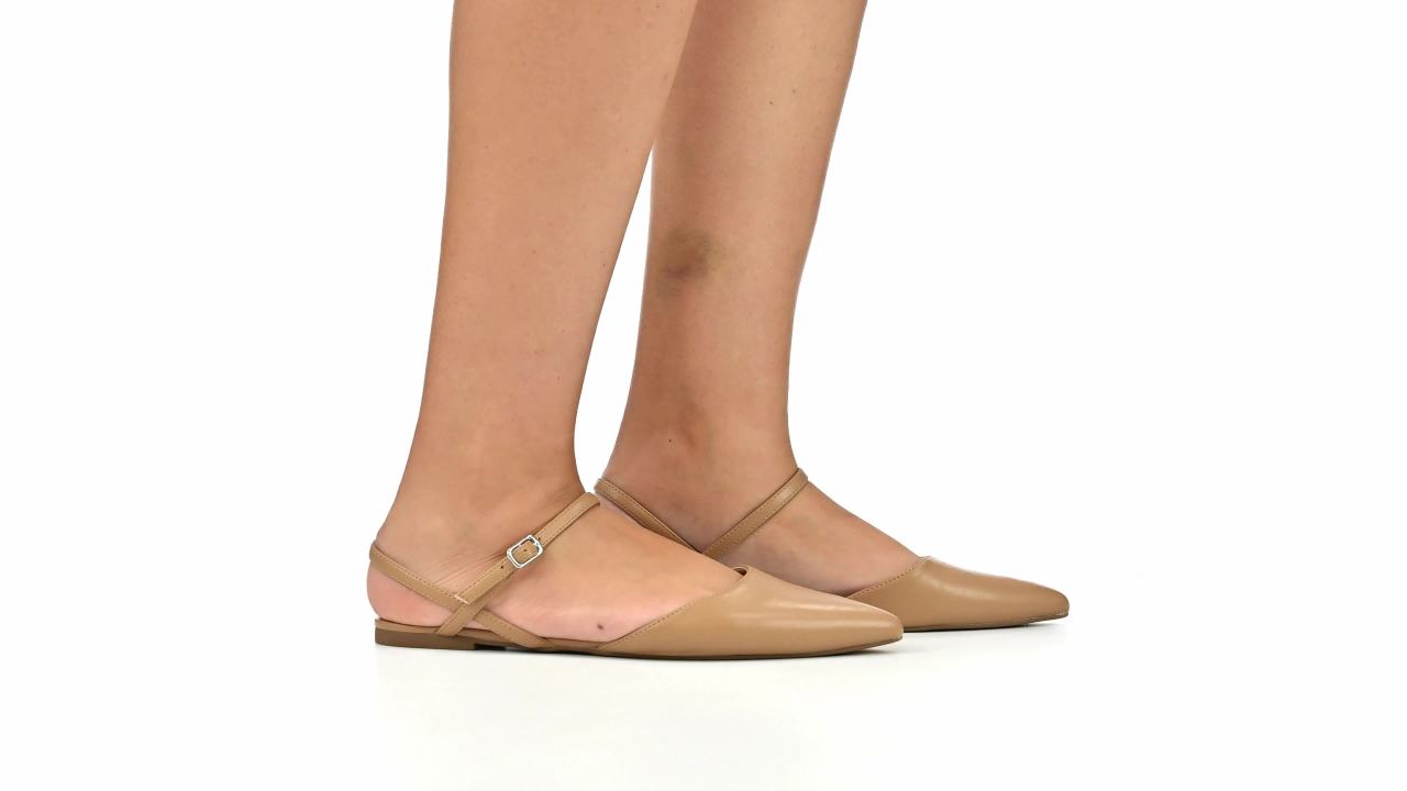 thumbnail video image 2 of Journee Women's Martine SuperNatural Shades Wide Width Buckle Pointed Toe Flats, 2 of 10