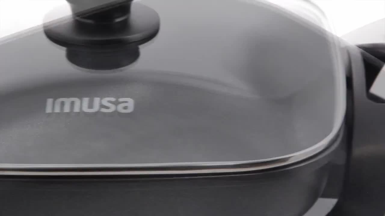 thumbnail video image 2 of IMUSA 12" Electric Square Skillet, 2 of 6