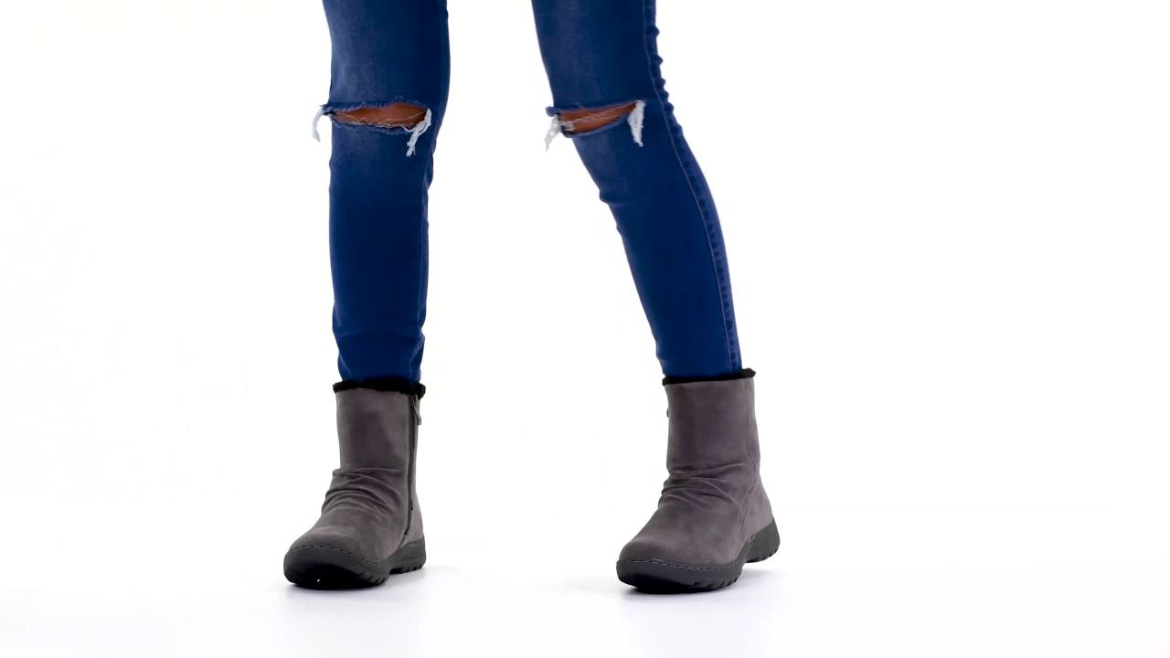 thumbnail video image 2 of Brinley Co. Womens Slouch Tread Sole Winter Boot, 2 of 7