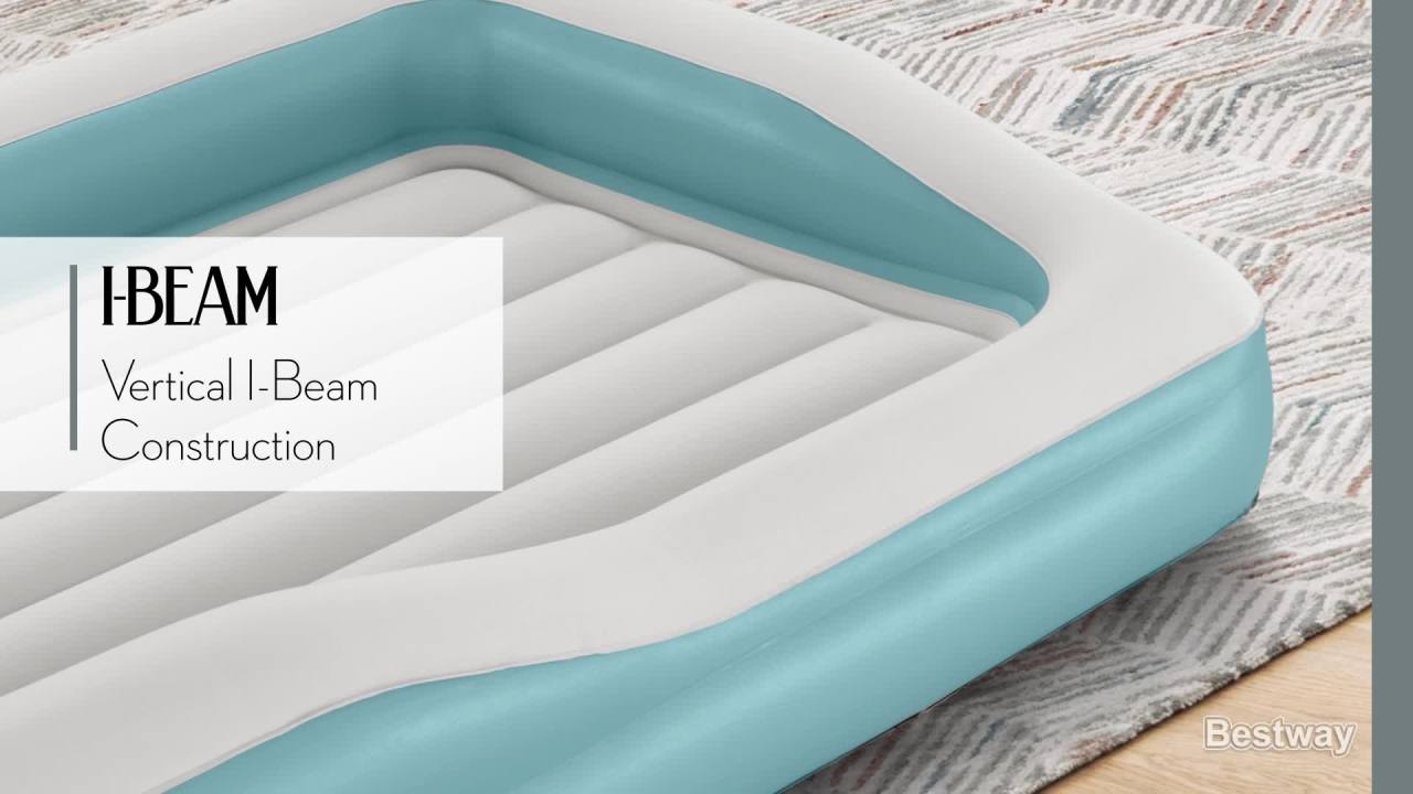 thumbnail video image 2 of Bestway Easy-in 9" Kid’s Air Mattress with Built-In Pump, 2 of 15