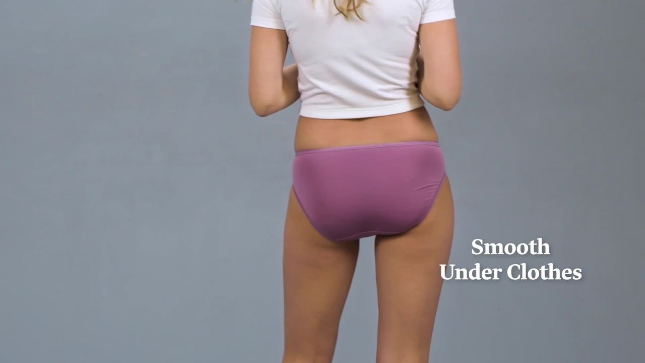 thumbnail video image 2 of Fruit of the Loom Women's Microfiber Underwear, 6-Pack, 2 of 8