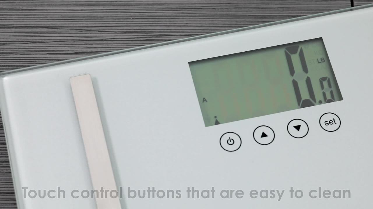 thumbnail video image 2 of Taylor LCD Body Composition Scale, Gray Glass, 400lb Capacity, 2 of 17