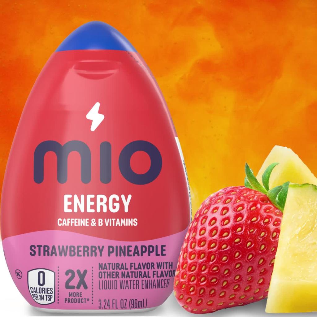 thumbnail video image 2 of Mio Energy Strawberry Pineapple Flavored with Other Natural Flavor Liquid Water Enhancer, 3.24 fl oz Bottle, 2 of 16