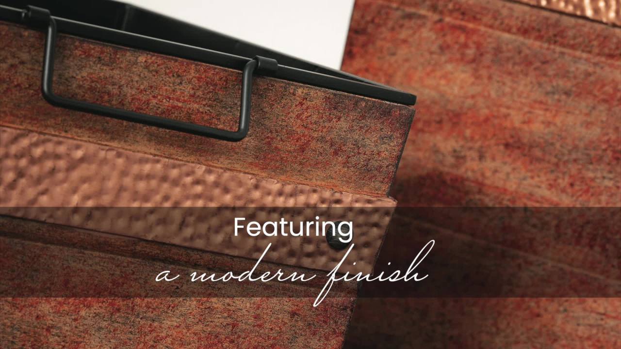 thumbnail video image 2 of 36.25"H Sullivans Copper Outdoor Planters Set of 3, Copper, 2 of 9