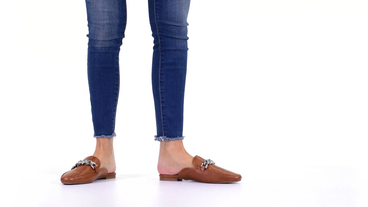 thumbnail video image 2 of Journee Womens Hazina Slip On Square Toe Mules Flats, 2 of 10