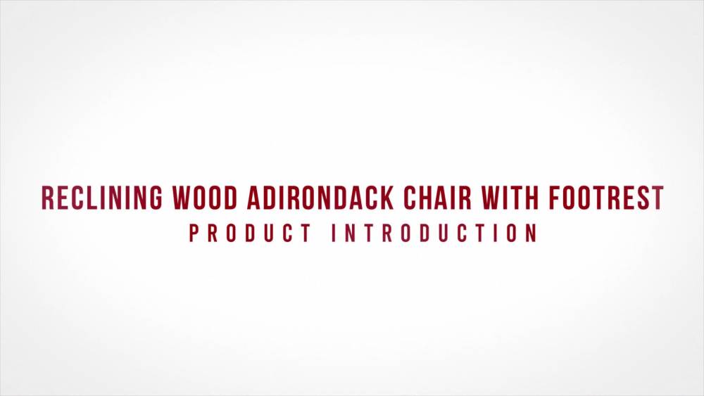 GDF Studio Kono Outdoor Acacia Wood Reclining Adirondack Chair with Footrest, Natural - image 2 of 8
