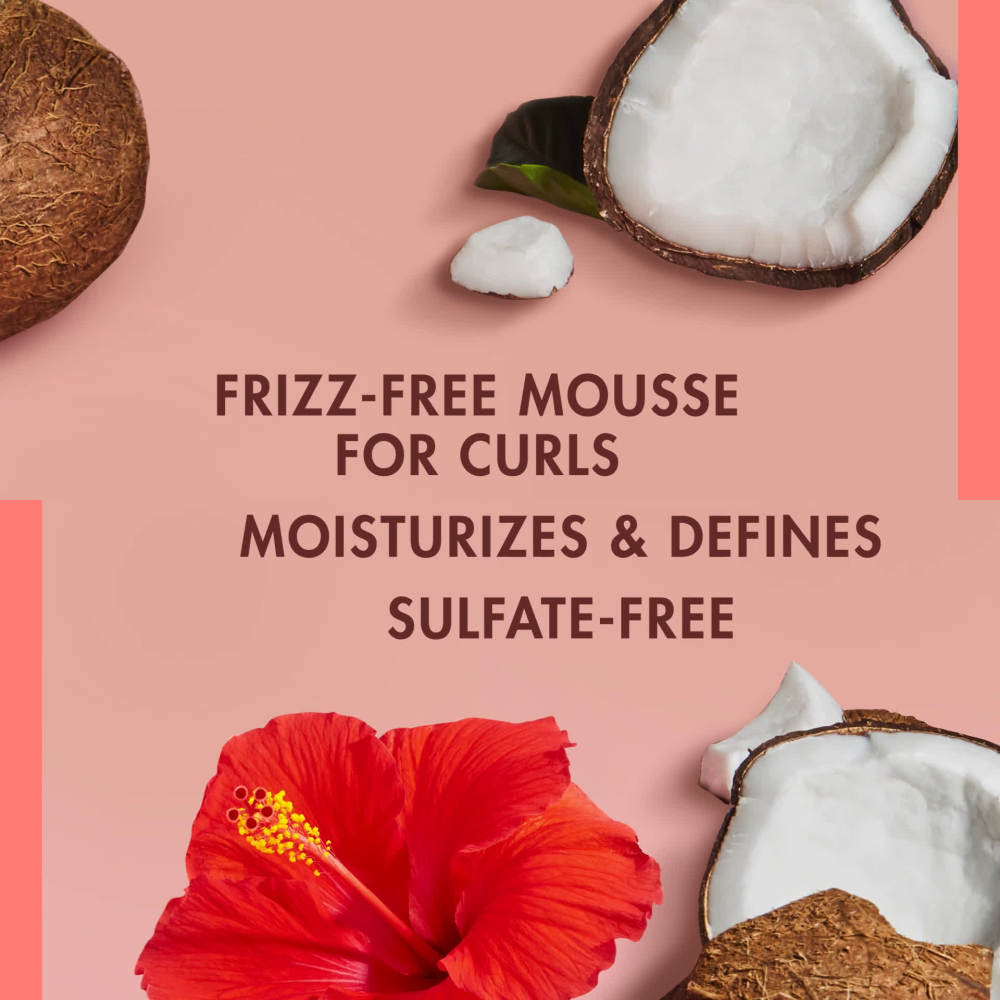 SheaMoisture Curl Mousse, Coconut and Hibiscus Frizz Control, Sulfate Free, for Curly Hair 7.5
