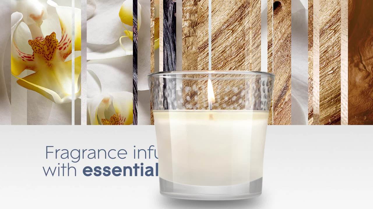 thumbnail video image 2 of Glade Scented Candle Jar, Sheer Vanilla Embrace, Fragrance Infused with Essential Oils, 3.4 oz, 2 of 20