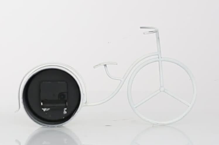 thumbnail video image 2 of DecMode 8 In. White Farmhouse Analog Clock, 2 of 10