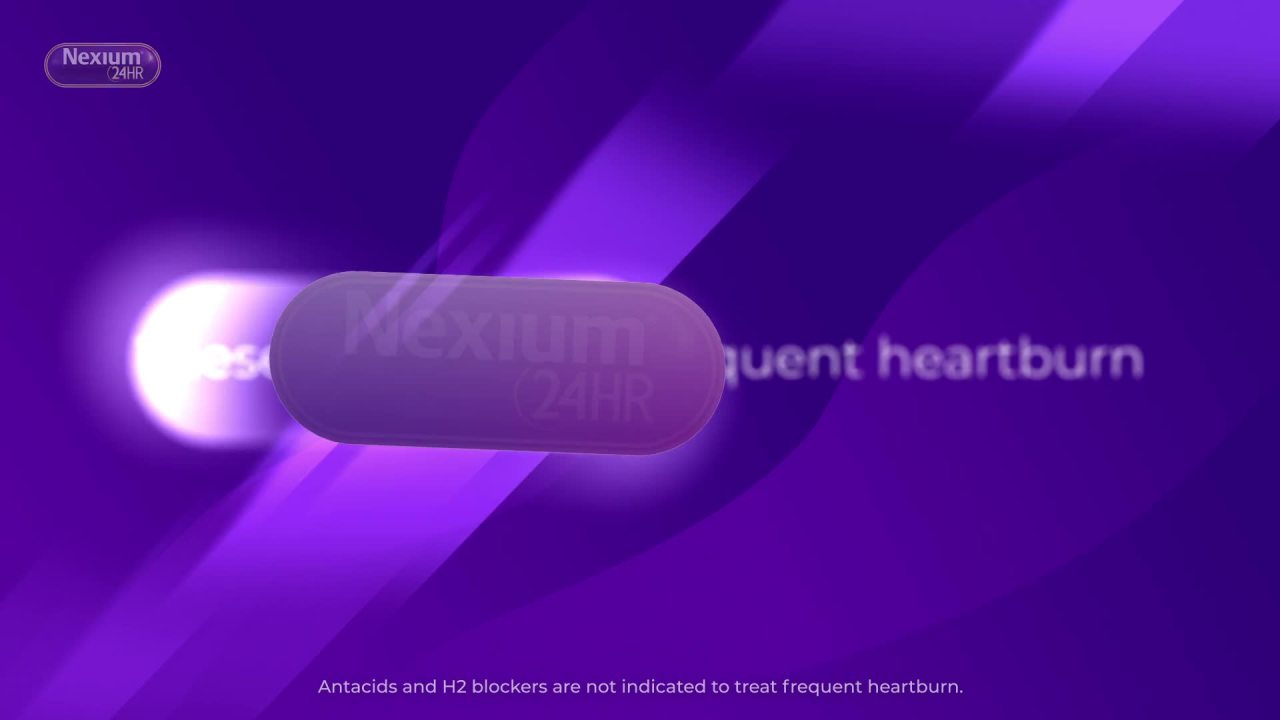 thumbnail video image 2 of Nexium 24HR Acid Reducer Heartburn Relief Tablets With Esomeprazole Magnesium - 42 Ct, 2 of 15