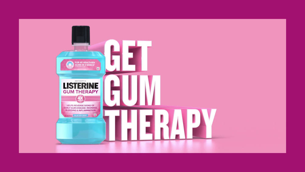 Listerine Gum Therapy AntiGingivitis Mouthwash, Glacier Mint, 1 L