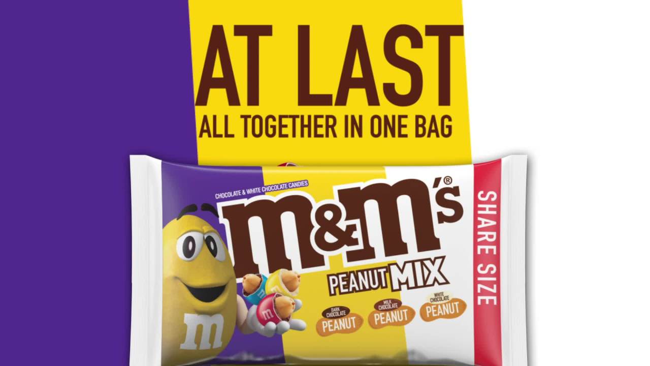 thumbnail video image 2 of M&M's Peanut Mix Chocolate Candy, Share Size - 2.5 oz Bag, 2 of 12