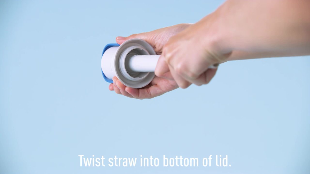 thumbnail video image 2 of Brita Stainless Steel Ruby Water Bottle Leak Proof Filter, 2 of 9