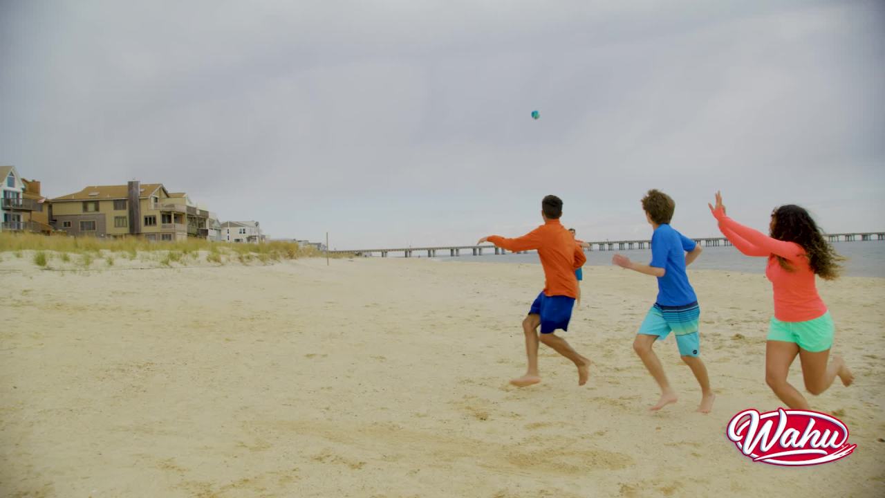 thumbnail video image 2 of Wahu Wahu Football Orange - 100% Waterproof With Real Laces For Play In And Out Of Water, 2 of 13