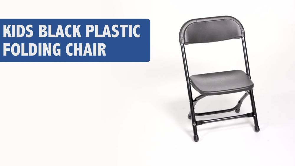 Flash Furniture Kids Black Plastic Folding Chair