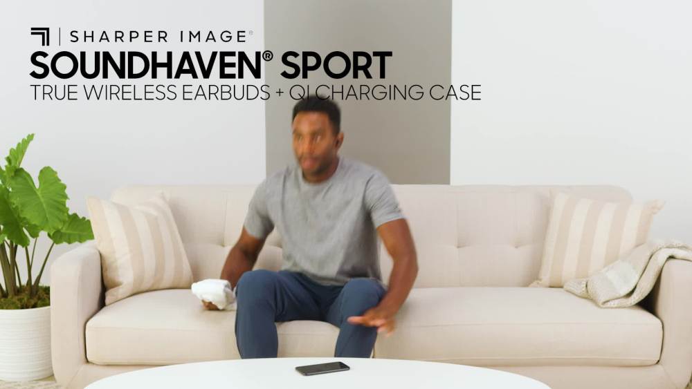 Sharper Image® SoundHaven® Sport True Wireless Bluetooth Earbuds with