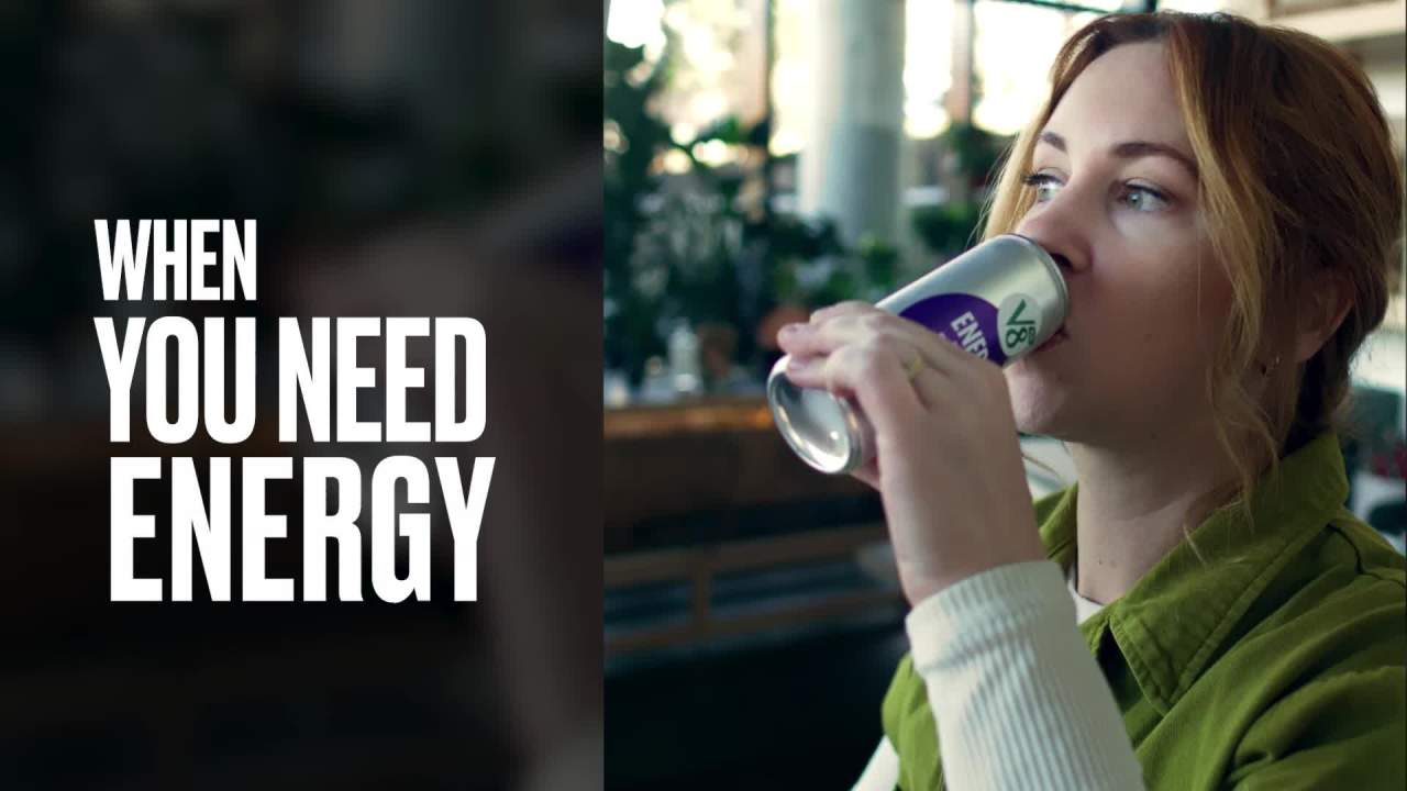 thumbnail video image 2 of V8 +Energy Sparkling Lemon Lime Juice Energy Drink, 11.5 fl oz Can, 4 Count, 2 of 13