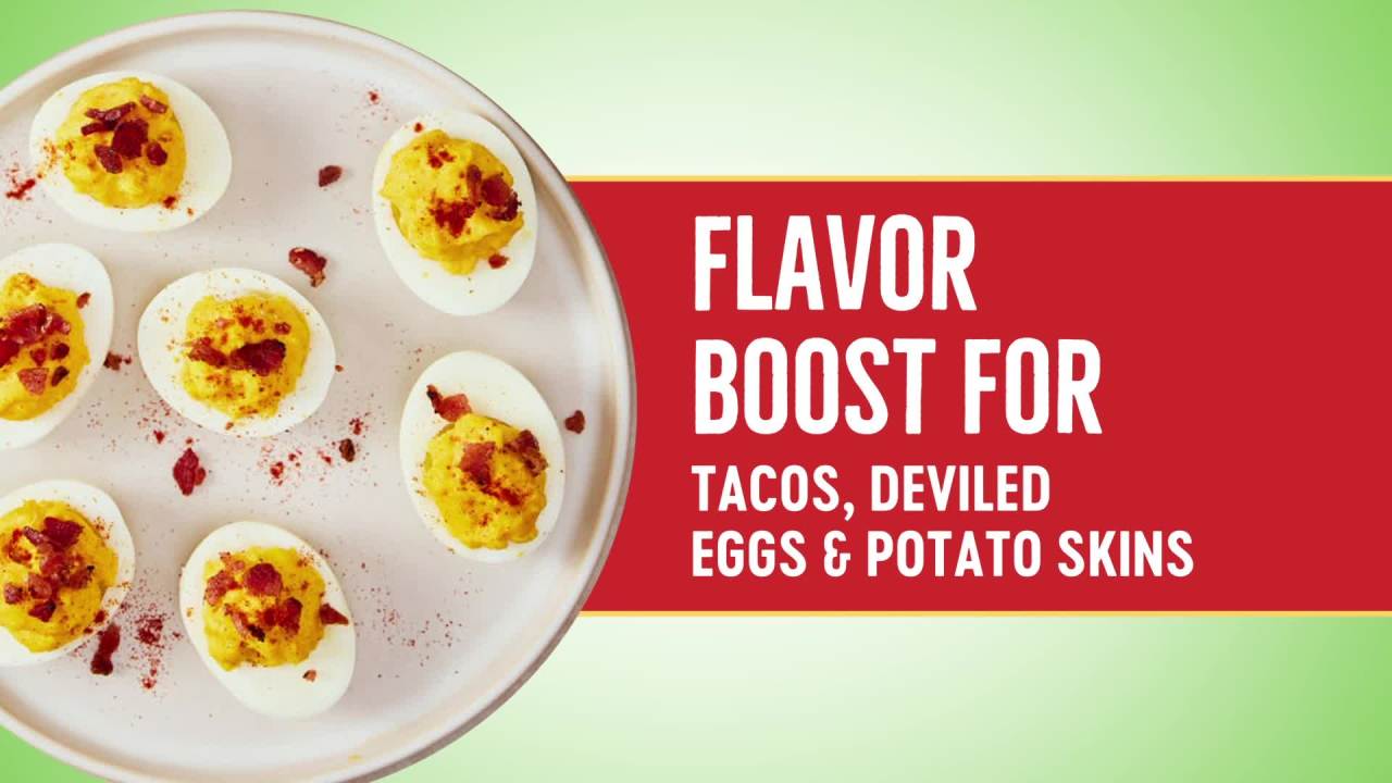 thumbnail video image 2 of McCormick Gluten Free Imitation Bacon Bits, 4.4 oz Bottle, 2 of 25