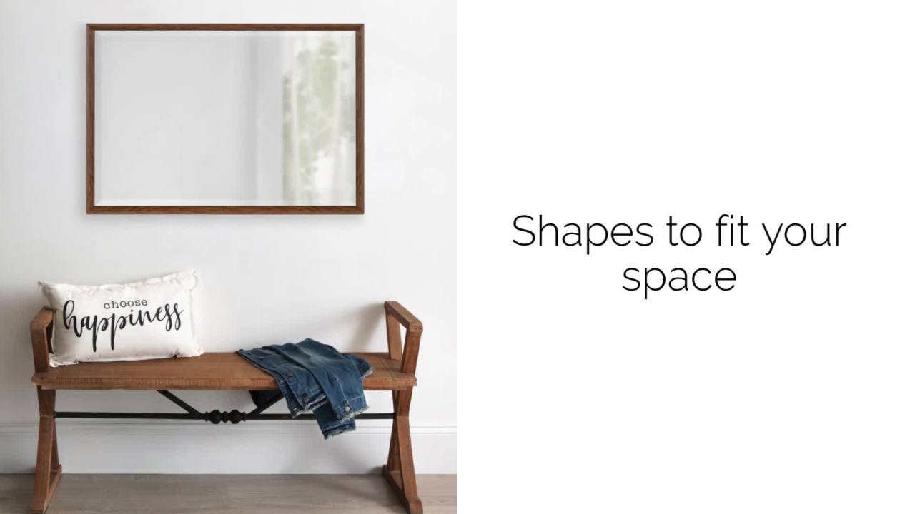 thumbnail video image 2 of Kate and Laurel Calter Modern Large Octagon Frame Wall Mirror, 31.5 x 31.5, Gold, 2 of 6