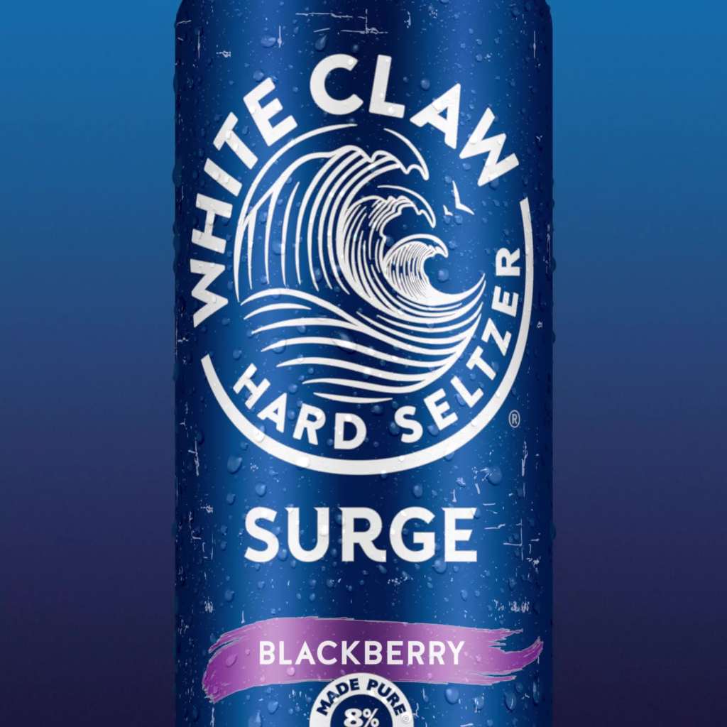 thumbnail video image 2 of White Claw Surge Hard Seltzer Blackberry, 19.2 fl oz Can, 8% ABV, 2 of 5