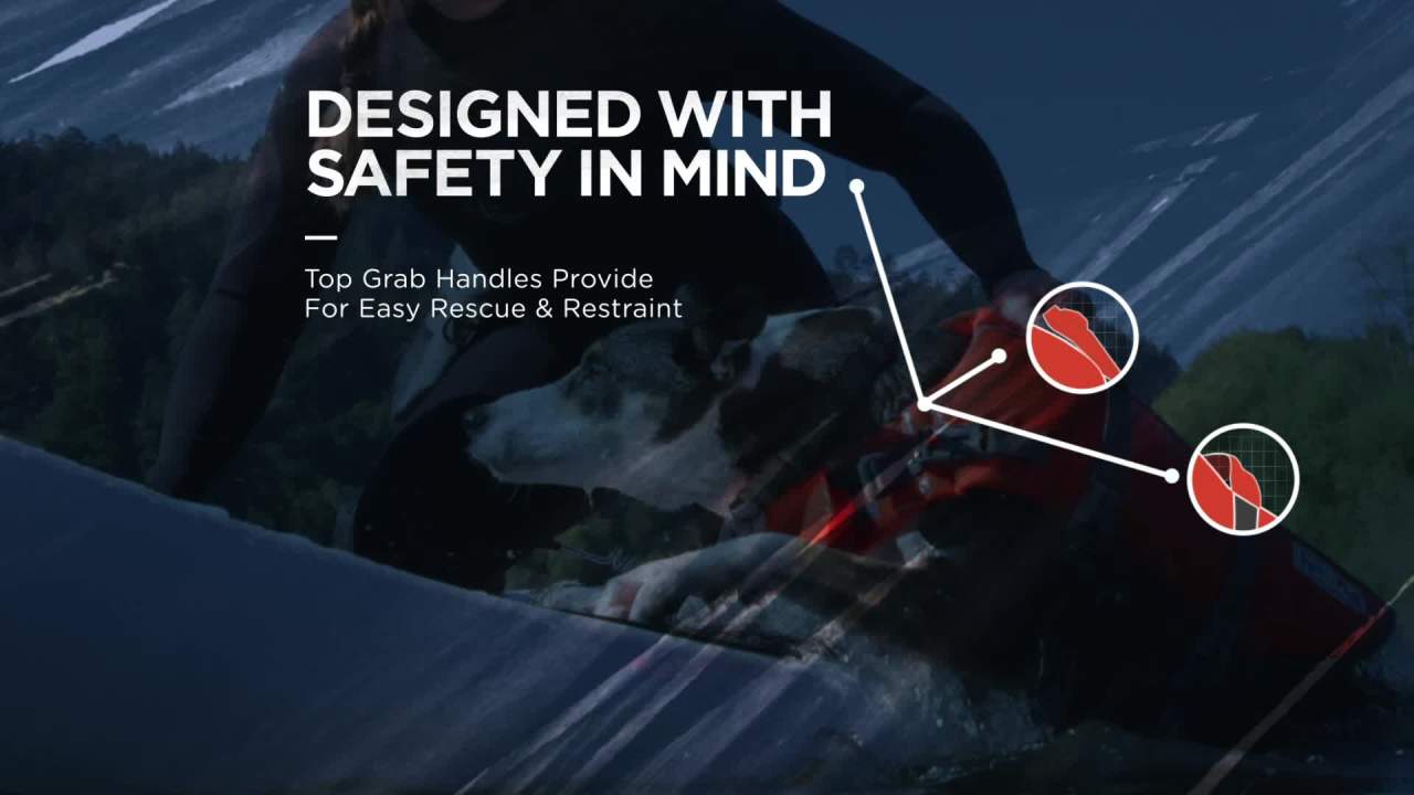 thumbnail video image 2 of Outward Hound Dog Life Jacket Ripstop Life Jacket Fun, Small, 2 of 9