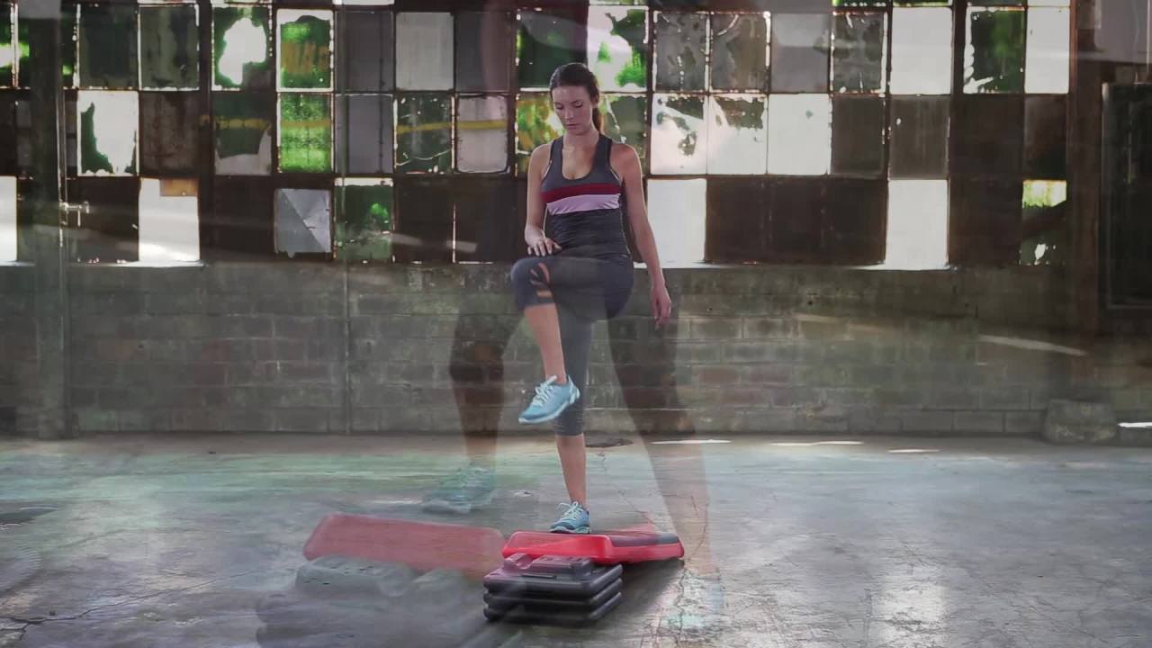thumbnail video image 2 of The Step Freestyle Aerobic Platform – Health Club Size, 2 of 20